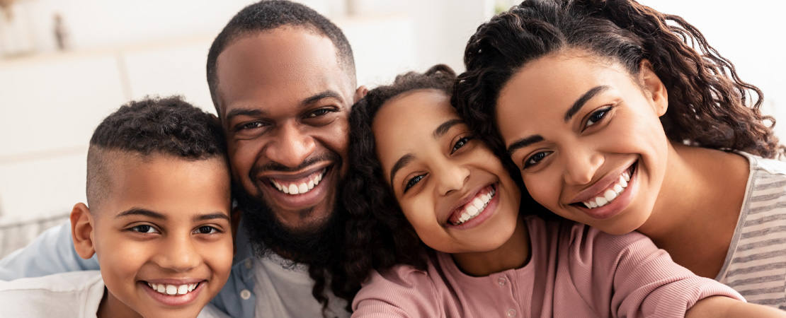 Smiling Family in Riverside, CA